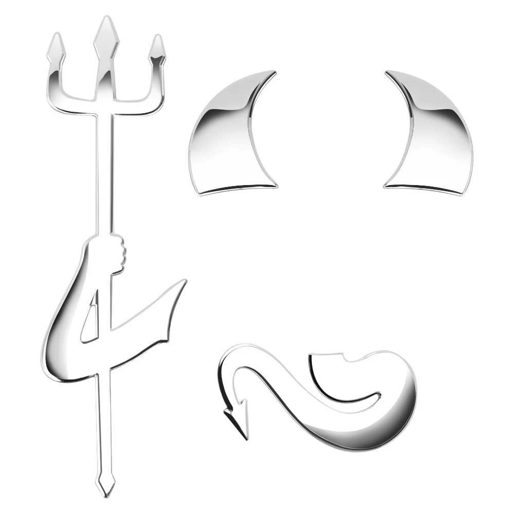 Автомобильные Забавные 3D дьявольные наклейки автомобильные с логотипом хвоста