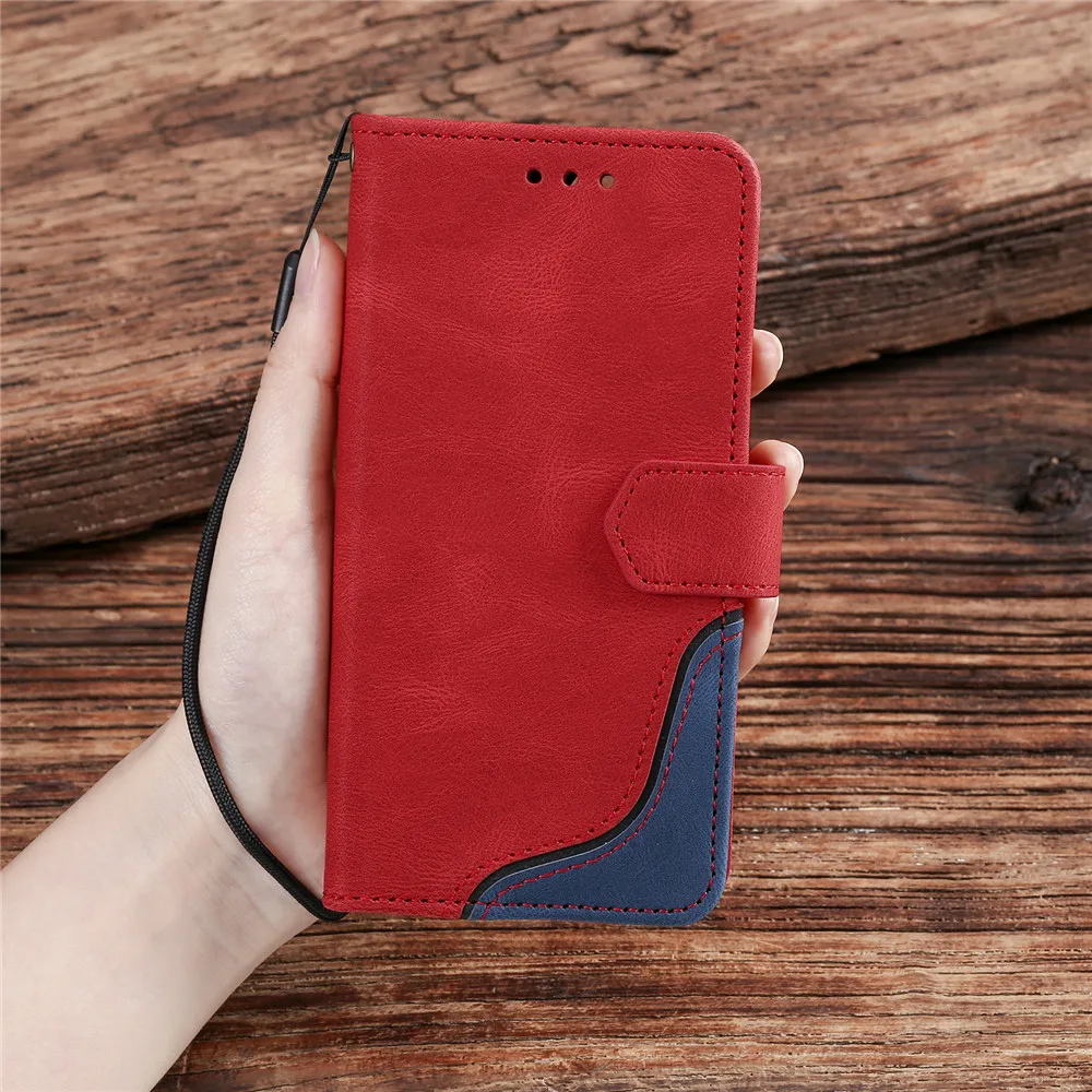 

Leather Wallet Case for iPhone 12 Mini 11 Pro Max XR X XS SE 2020 6S 7 8 Plus Flip Card Holder Bracket Shockproof Lanyard Fundas