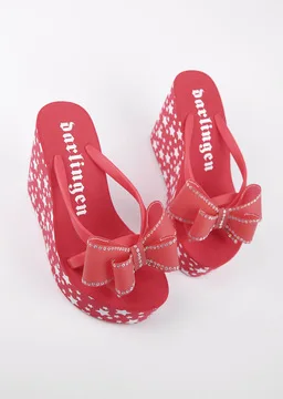

On A Wedge House Slippers Platform Rubber Flip Flops Shoes Woman 2020 Shale Female Beach Slipers Women Butterfly-knot Hawaiian