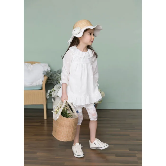 Летние 2019 леггинсы для девочек модные кружевные повседневные обтягивающие штаны