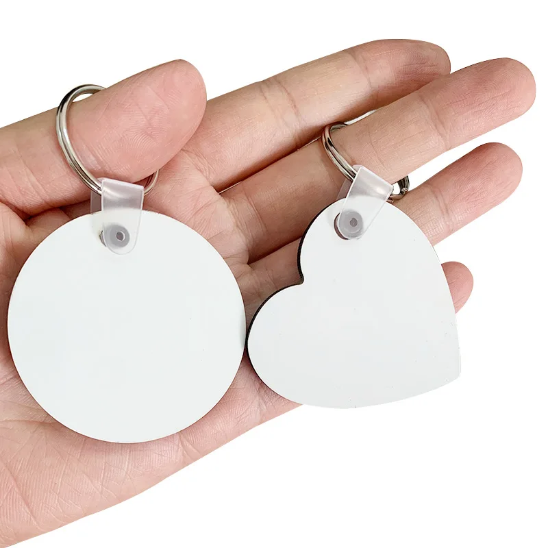 

30 Pieces Sublimation Blank Keychains with Leather Tassel Heat Transfer Keychain MDF Blank Keychain Blank DIY Keychain