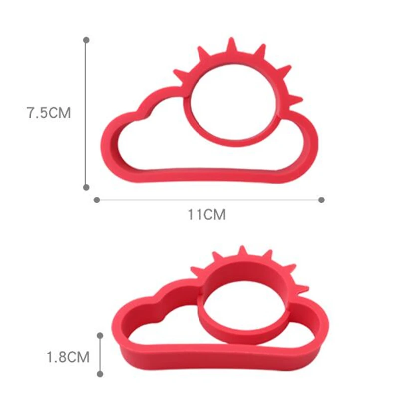 

1PC Silicone Sun Cloud Shape Eggs Mould Fried Egg Pancake Ring Pancake Maker Cooking Breakfast Creative DIY Kitchen Accessories