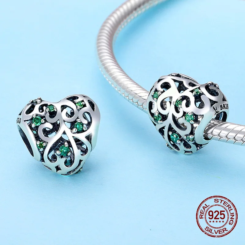 Womak Подлинная искусственная серебряная подвеска в форме сердца из дерева жизни