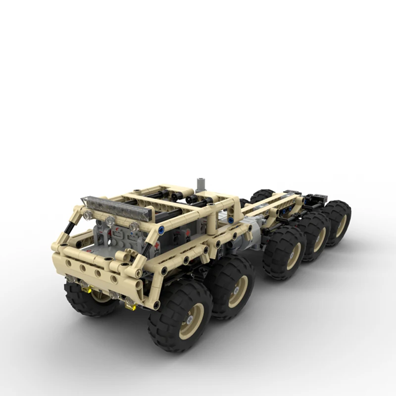 

Грузовик с дистанционным управлением 10x10 для езды по бездорожью, совместимый с высокотехнологичными строительными блоками Le MOC посылка зап...