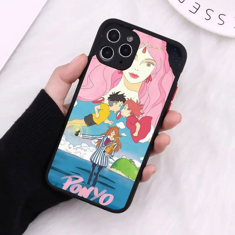 

ponyo Hayao Miyazak anime Phone Case Matte Transparent for iPhone 7 8 11 12 s mini pro X XS XR MAX Plus cover funda