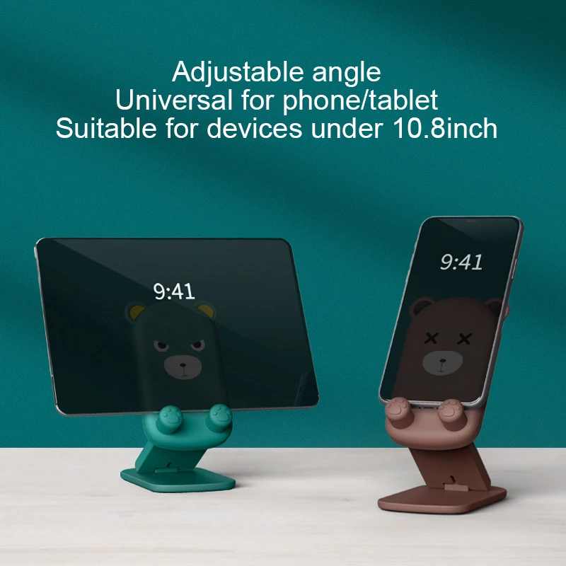 cute bear sytle adjustable phone holder stand for iphone ipad portable desk tablet phone stand desktop for xiaomi mobile support free global shipping