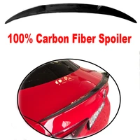 rear trunk high quality carbon fiber black color spoilers for alfa romeo giulia 2015 to 2019 wings spoiler quadrifoglio style