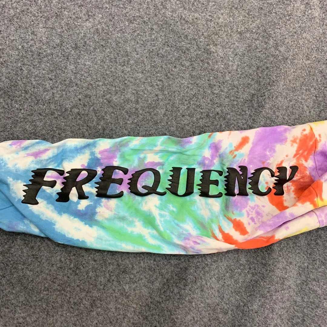 

2019 Kanye West CPFM.XYZ ILLUSIONS Tie-dye Women Men T shirts tees Hiphop Streetwear Men Oversized Long Sleeve T shirt