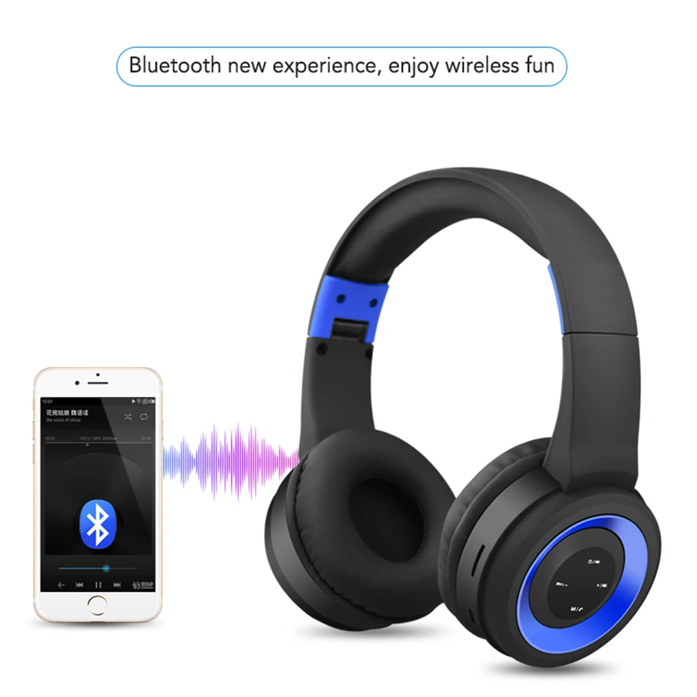 TR905 Bluetooth наушники на голову портативные беспроводные наушники стерео глубокий бас спортивные складные наушники на ухо с микрофоном