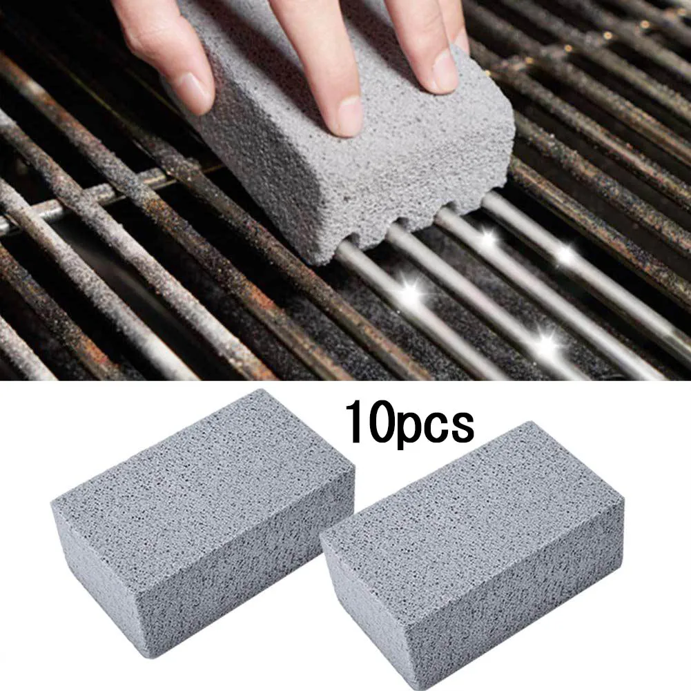 

10Pcs BBQ Grill Cleaning Brick Block Barbecue Cleaning Stone BBQ Racks Stains Grease Cleaner BBQ Tools Kitchen Decorate Gadgets