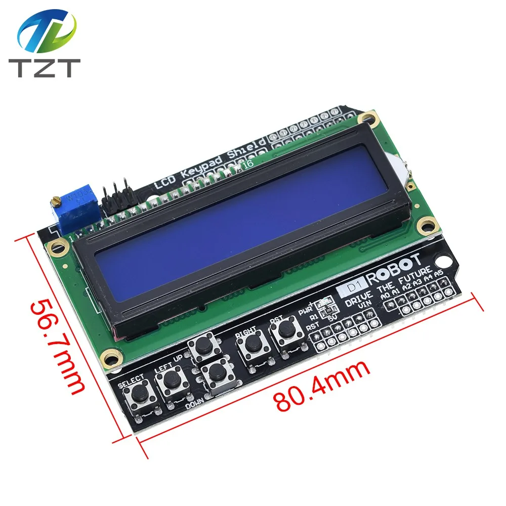 TZT ЖК-экран с клавиатурой ЖК-дисплей 1602 Модуль дисплей для Arduino ATMEGA328 ATMEGA2560 raspberry pi