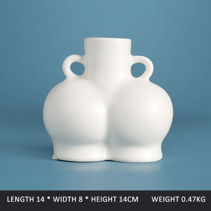 

Nordic Creative Illustration Water Cup Simulation Human Body Art Dried Flower Vase Crafts Ceramic Vase Desktop Small Decoration