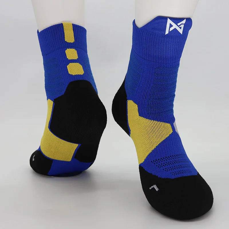 Носки до середины голени для взрослых профессиональные баскетболисты черные