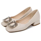 Женские туфли на квадратном каблуке famtiaa, женские лоферы, туфли-лодочки на осень 2021