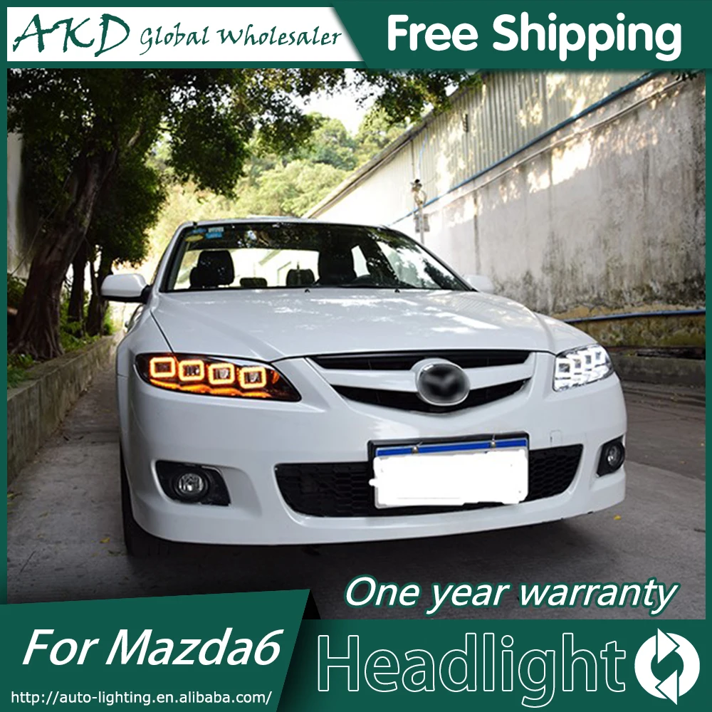 АКД стайлинга автомобилей фара для Mazda 6 фары 2003 2015 Mazda6 все светодиодный задний