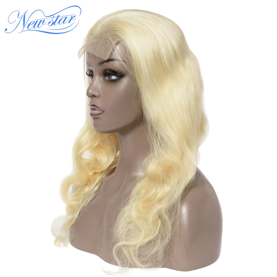 Парик женский из натуральных бразильских волос 613 блонд 150% Плотность|Самодельные