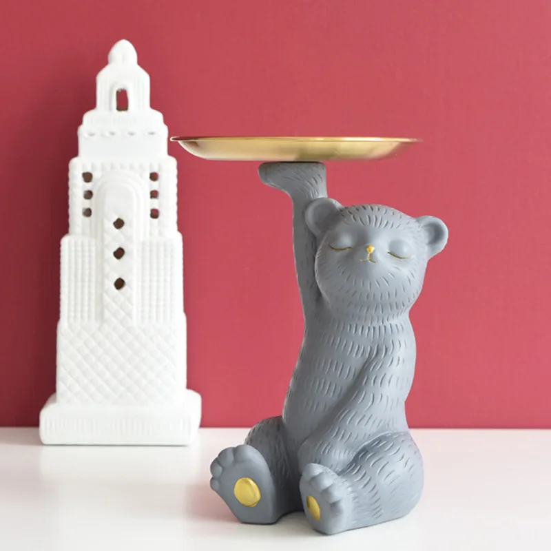 Домашний декор медведь стойка для хранения украшений украшения дома предметы