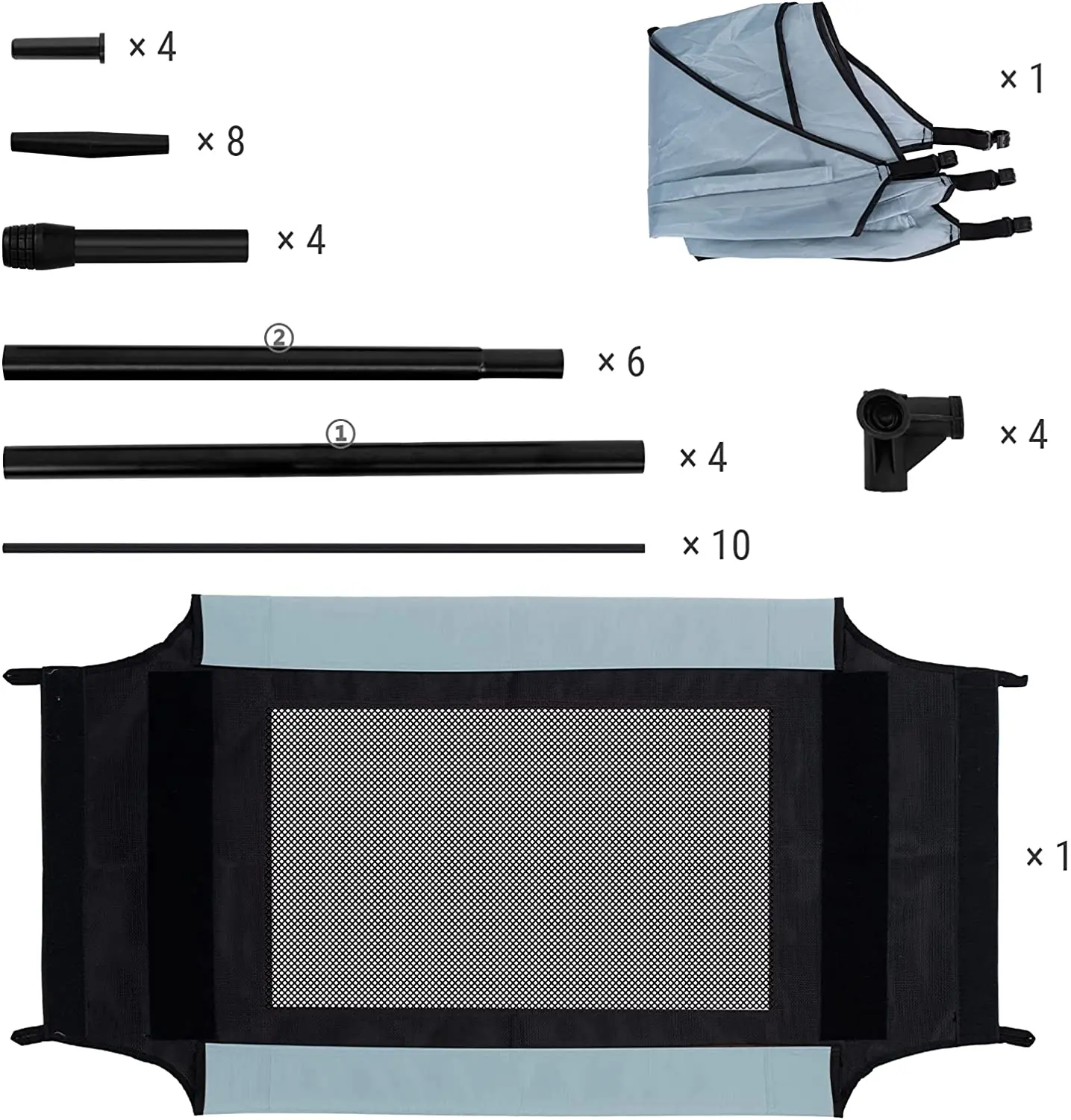 

Outdoor Dog Bed Elevated Dog Bed with Removable Canopy Shade, Outside Portable Cooling Pet Cot for Dogs and Cats Bed for Dog