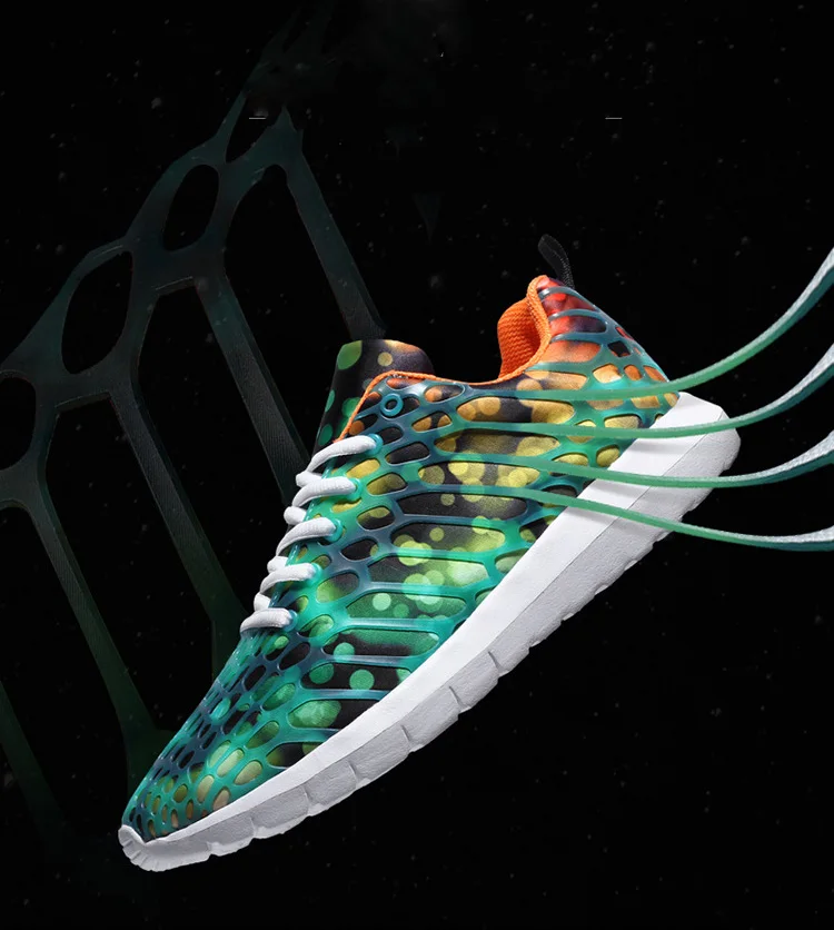 2020 красочные дышащие мужские и женские кроссовки модная камуфляжная светильник