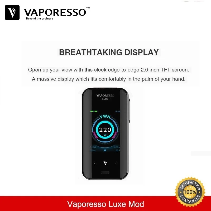 Оригинальный Vaporesso Luxe 220 Вт бокс мод подходит для Skrr бак испаритель VS Voopoo Drag Tesla