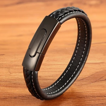 Black Leather and color Bracelet 6