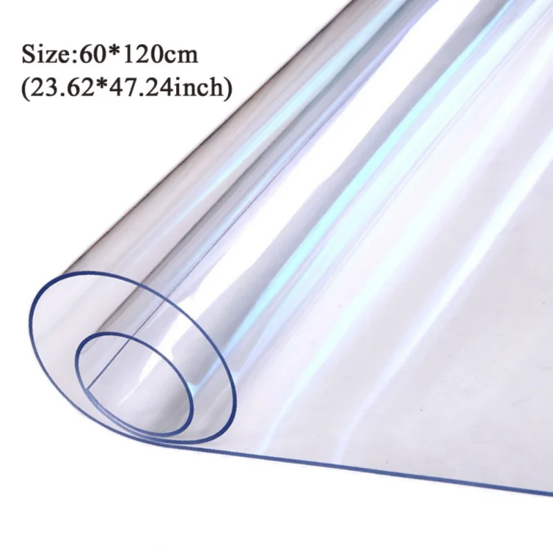 A2Rectangle 60x120CM 1,0 мм Водонепроницаемая скатерть из ПВХ, скатерть, прозрачная скатерть, коврик для стола, кухонный узор, масляная ткань, стеклянная мягкая скатерть - Цвет: A2Rectangle 60x120CM