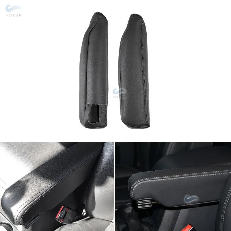 

2pcs Side Seat Armrest Handle Leather Cover Trim For Land Rover Discovery 3 4 2004 -2016 For Range Rover Sport 2005-2013 Black