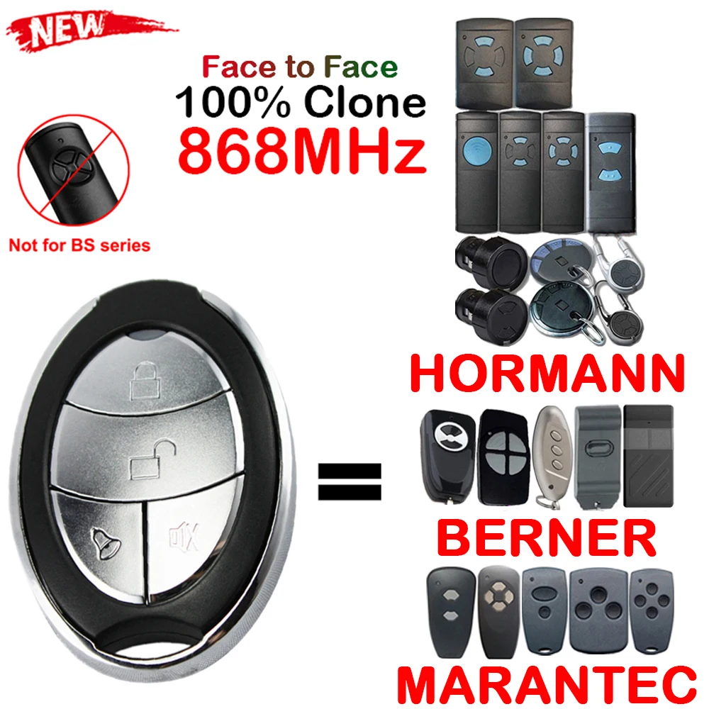 

Пульт дистанционного управления для гаражных дверей MARANTER HORMANN BERNER HSM2 HSM4 HSE2 HSE4 Digital D302 BHS153 868 МГц 3 в 1 пульт дистанционного управления