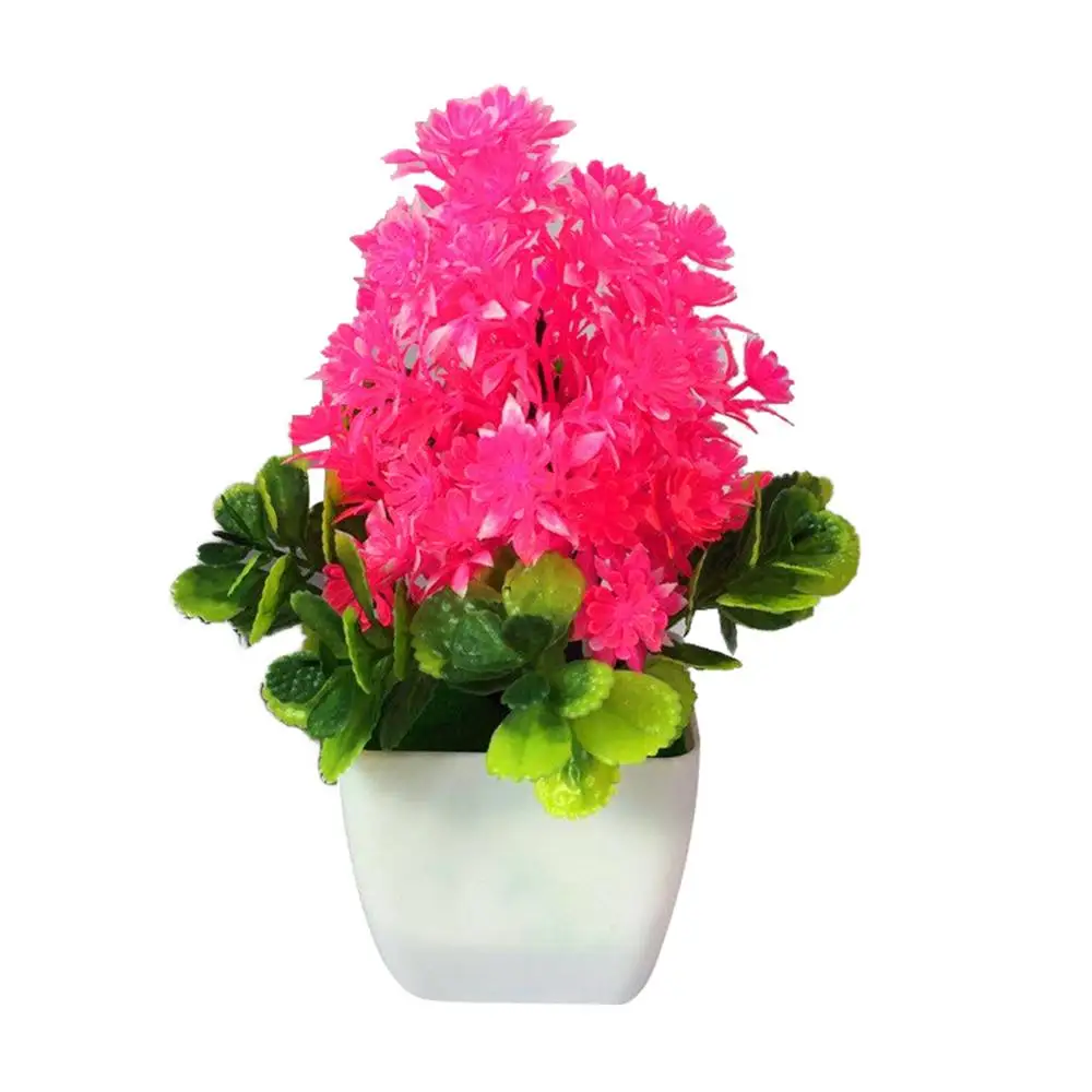 

Искусственный цветок 1 шт., пластиковое растение в горшке, бонсай, декор для гостиной, сада, стола