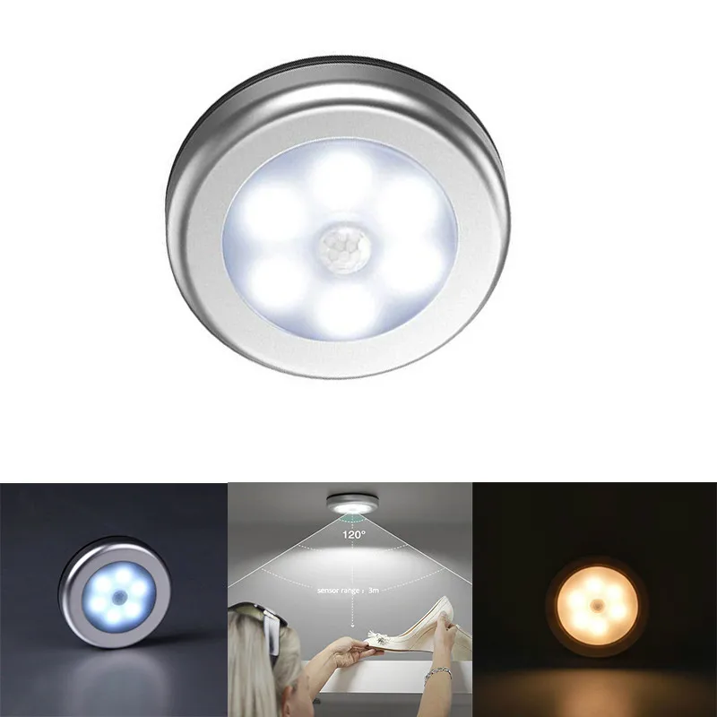 6 светодиодный s инфракрасный датчик движения Сенсор ночной Светильник