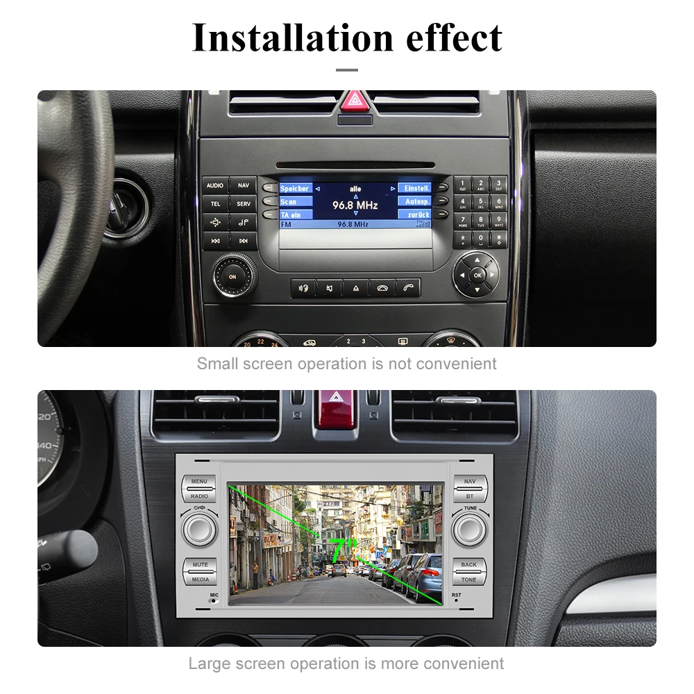 

AMPrime Android 9.0 GPS Car Radios 2 Din Car Multimedia player 7'' Audio DVD Player For Ford/Focus/S-Max/Mondeo 9/GalaxyC-Max