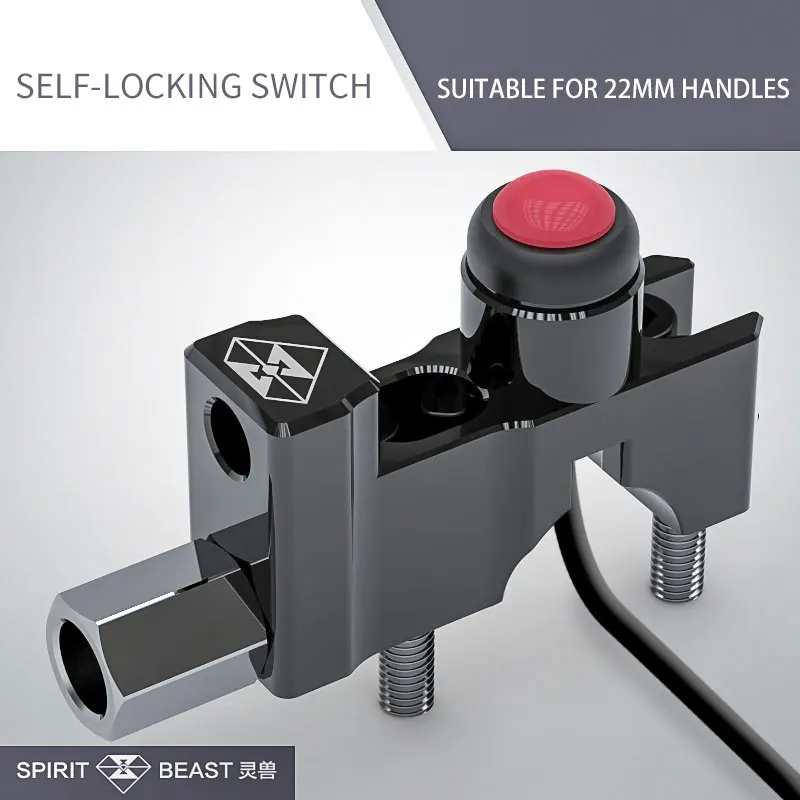 Self-locking switch SPIRIT BEAST аксессуары для мотоциклов переключатель фары мотоцикла переключатель для мотокросса кнопочный мотор ВКЛ-ВЫКЛ старт стоп - Цвет: Self-locking switch