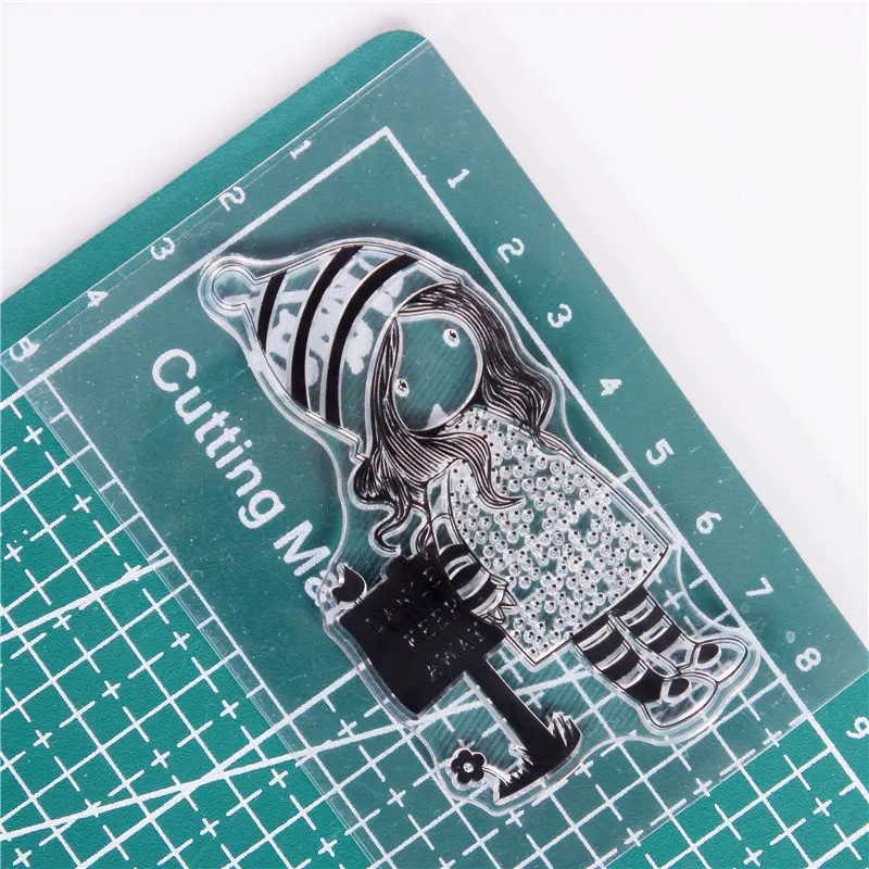 9 Милые девушки прозрачный чистый силикон штамп/печать для DIY Скрапбукинг/фотоальбом декоративный прозрачный наборы штампов - Цвет: 9