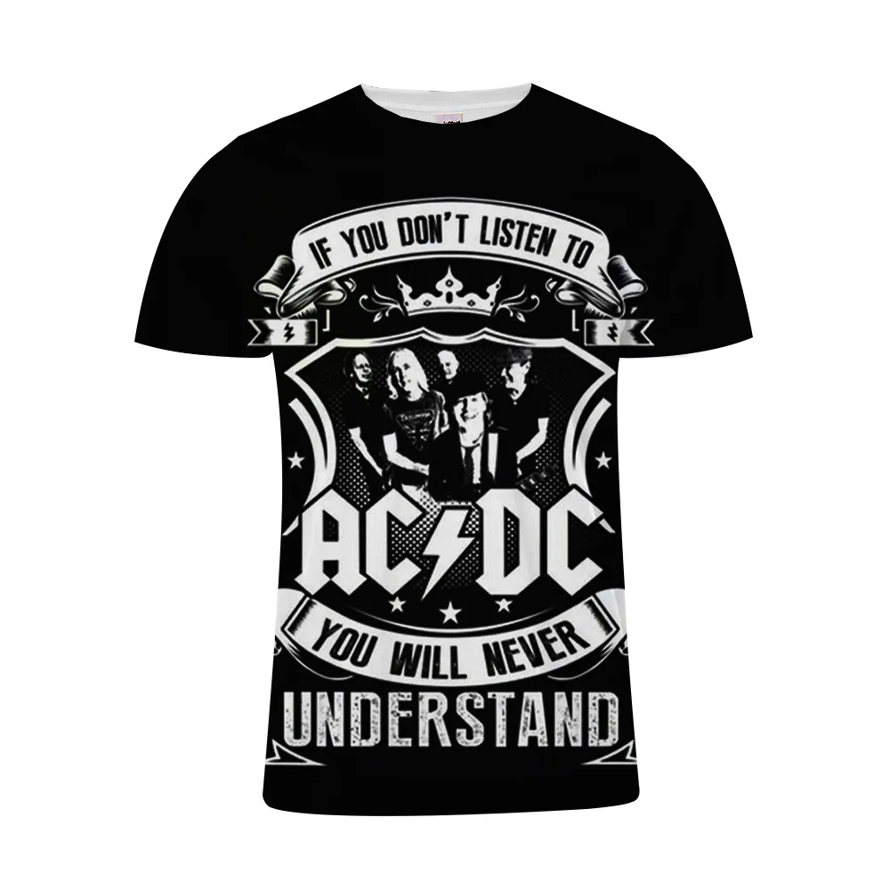 

Heavy metal rock band Summer 3d Printing T-Shirt fashion Short Sleeve Print Tshirts Casual Tee Tops 100-5XL