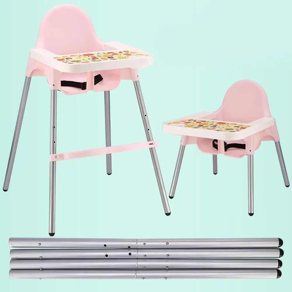 Pink Kidlove 2-в-1 Детские Многофункциональный Столик для кормления малыша складной Портативный детский стульчик без подушки - Цвет: Pink