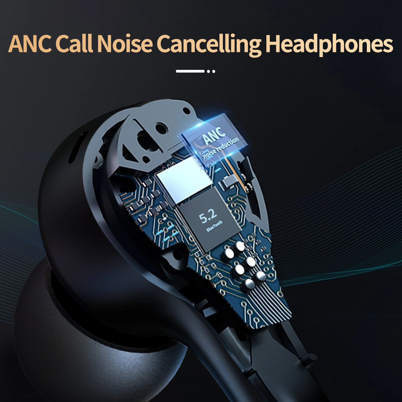 Беспроводные наушники J7 TWS Bluetooth 5 2 HIFI стерео ENC ANC с шумоподавлением Игровые