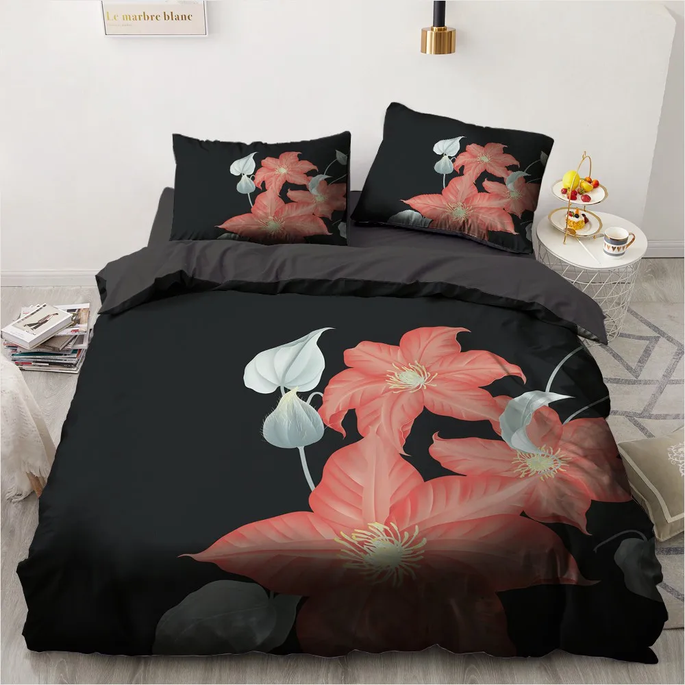 

3D Minimalist Bedding Set Custom Design Modern Duvet Cover Sets White Bed Linens Pillow Slips 200*230cm Full Twin Double Size