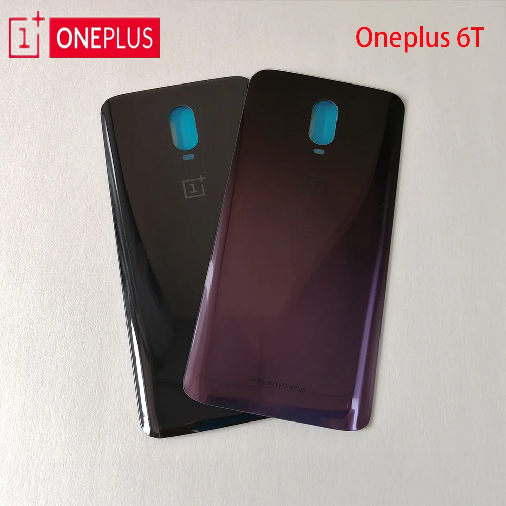 Оригинальная задняя крышка Oneplus6T для One Plus 6T стеклянная батарейка дверь смартфона