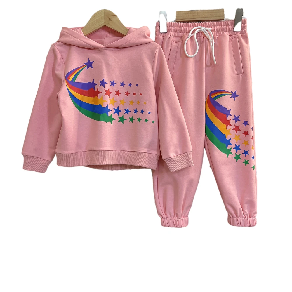 

High end brand boys' and girls' suit 2021 new big children's foreign style autumn and winter pants children's Hoodie two-piece s