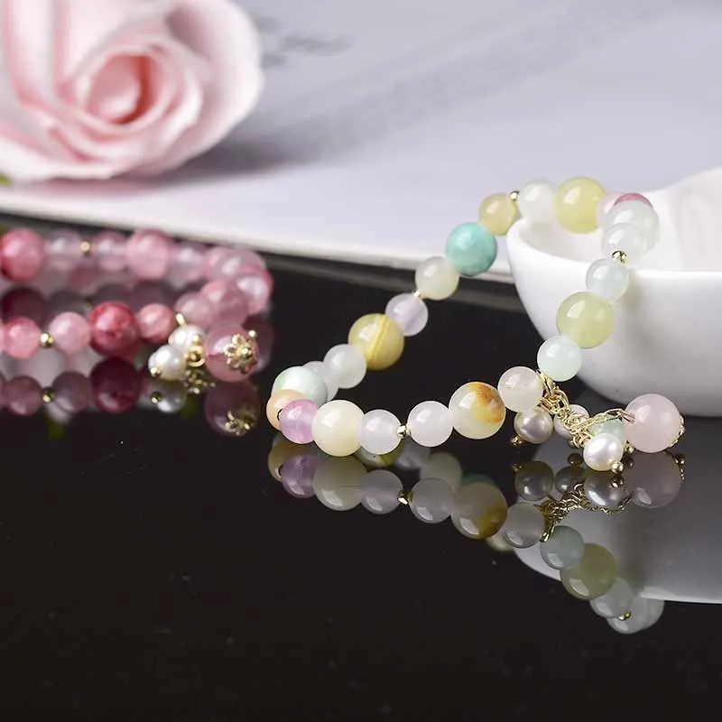 Браслеты из 100% натуральных хрустальных бусин планшетоны браслет эластичный шнур