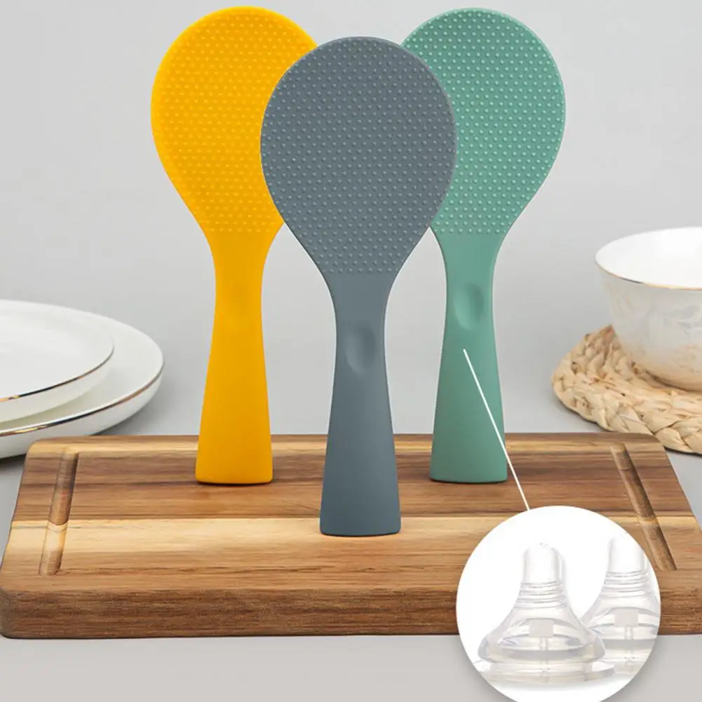 

Excellent Rice Paddle Eco-friendly 5 Colors Rice Spatula Can Stand Up Rice Spoon Cooking Scoop Gadget