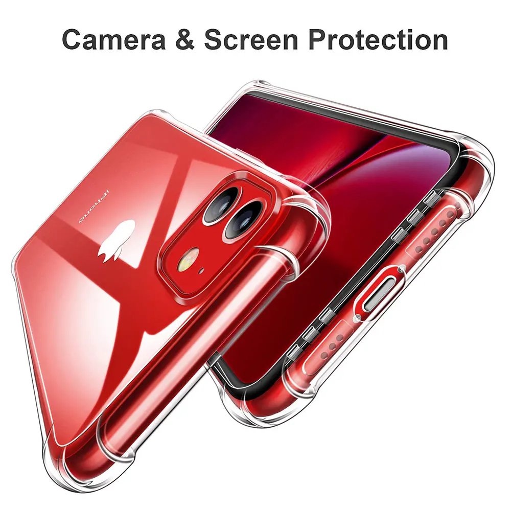 Прозрачный защитный чехол для Apple iPhone 11 Pro Max X XS XR 8 Plus 7 6 6S SE 2020 SE2 прозрачный мягкий
