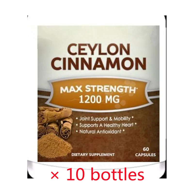 Чистый Натуральный Порошок цейлонской корицы 1200 мг × 100 шт./бутылка для улучшения