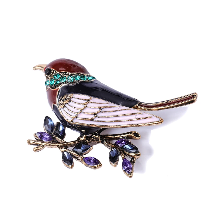 Muylinda винтажная эмалированная булавка ювелирные изделия Кристалл женская брошь