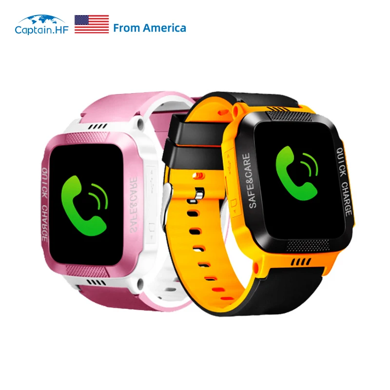 Captain HF Детские Умные Часы LED Сенсорный Дисплей LBS Трекер Голосовая Связь Шагомер