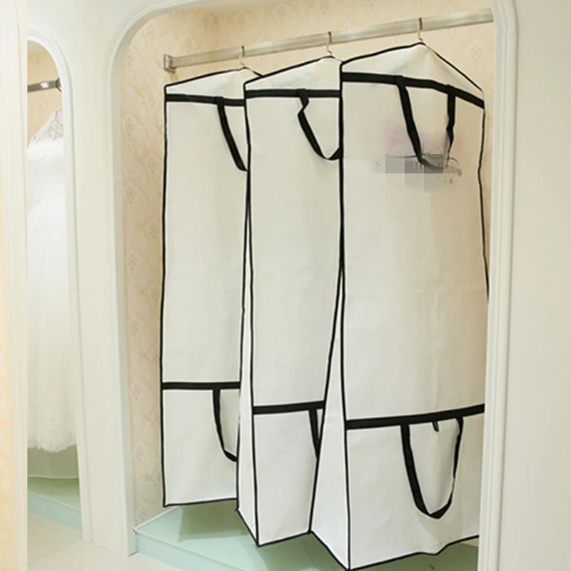 

Portable Clothing Dust Cover For Bridal Wedding Dress Gown Dustproof Protection Bag ( Thick and no smell )