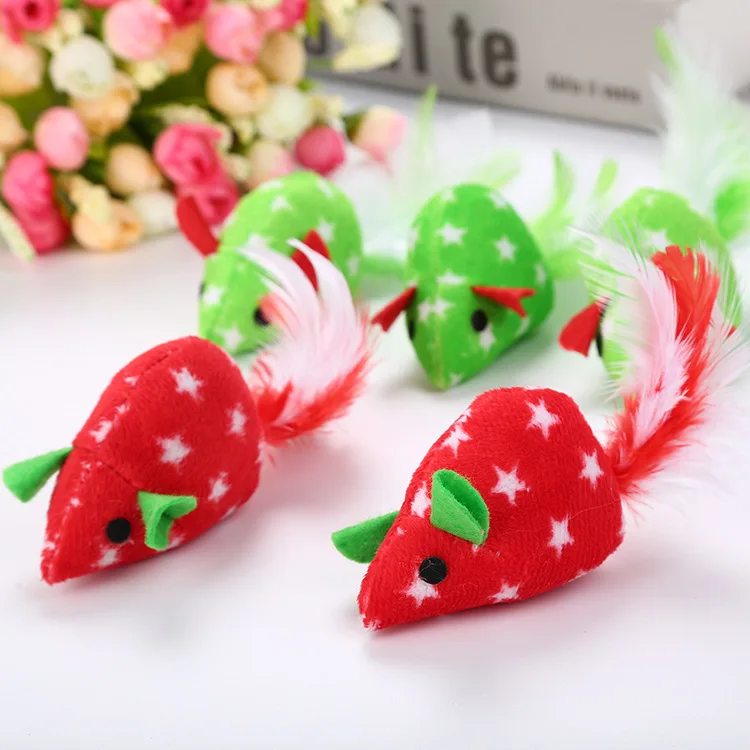 Рождественская маленькая игрушечная Мышка для кошки кошачья кошка царапается