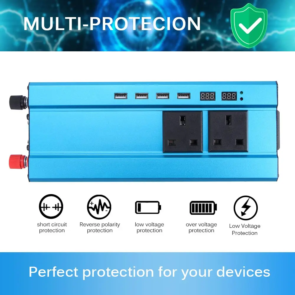 

Modified Sine Wave Voltage DC 12V/24V To AC 110V 1200W 4000W 5000W Car Transformer Power Solar Inverter Adapter Converter