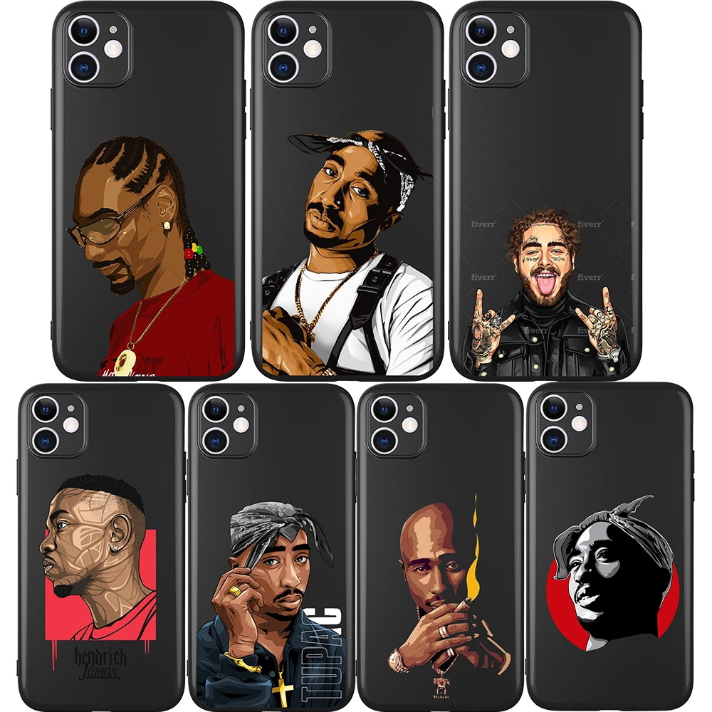 

New Rapper Tupac 2Pac Makaveli for IPhone 12 Pro Max 5 6 6S 7 8 SE 2020 Plus X XS XR 11 Pro Max Phone Case Coque Funda Cover