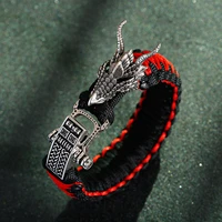 fashion mens indians warrior beads braided bracelet rope paracord bracelet hiking camping outdoor aid kits parachute